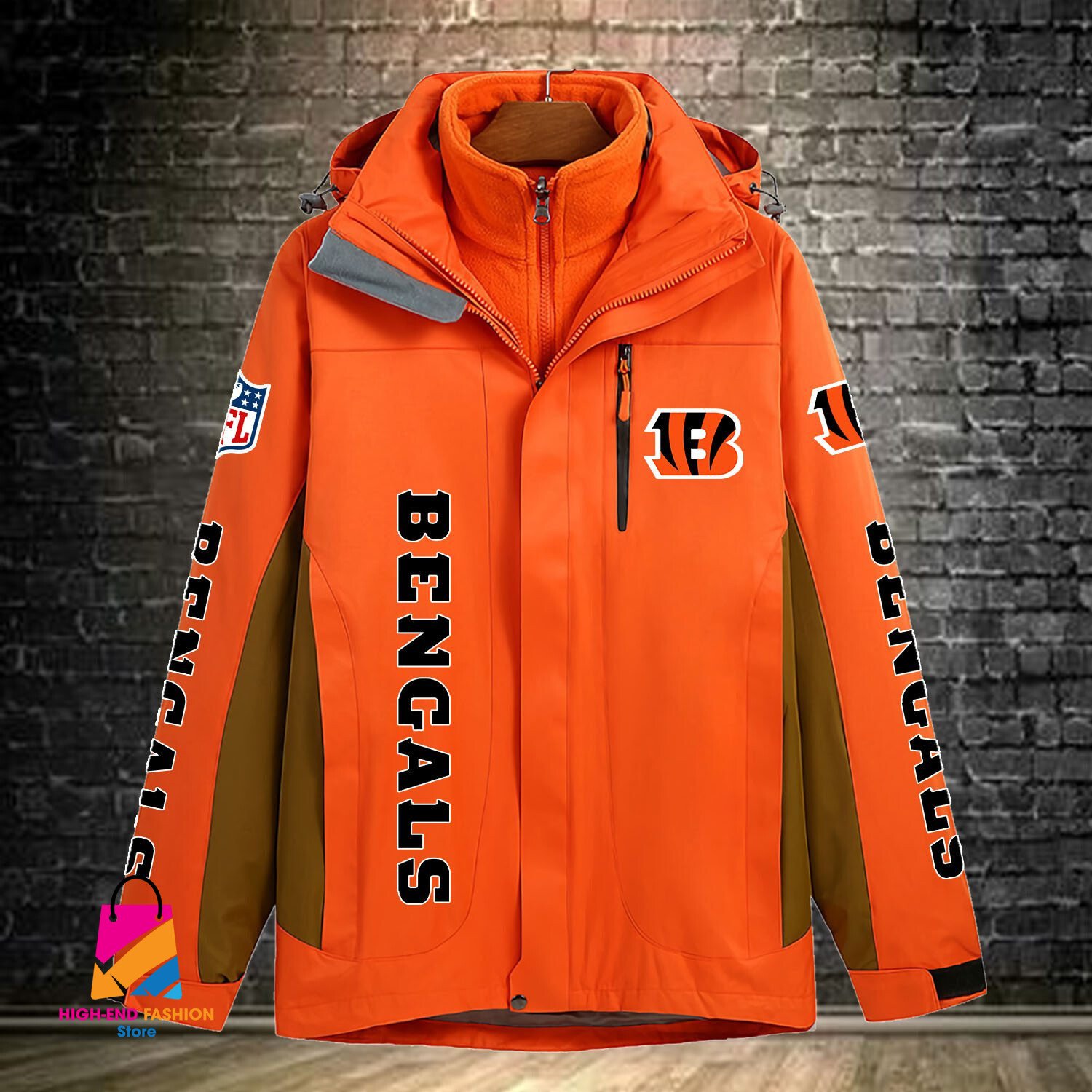 Cincinnati Bengals NFL Style Windbreaker Jacket For Fans