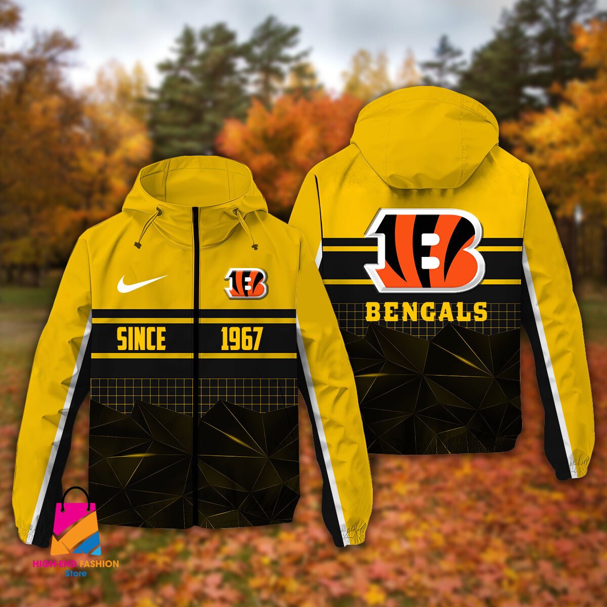 Cincinnati Bengals NFL Style Windbreaker Jacket For Fans