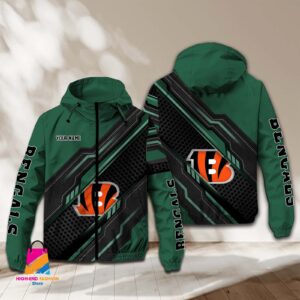 Cincinnati Bengals NFL Style Windbreaker Jacket For Fans