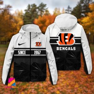 Cincinnati Bengals NFL Style Windbreaker Jacket For Fans
