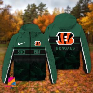 Cincinnati Bengals NFL Style Windbreaker Jacket For Fans