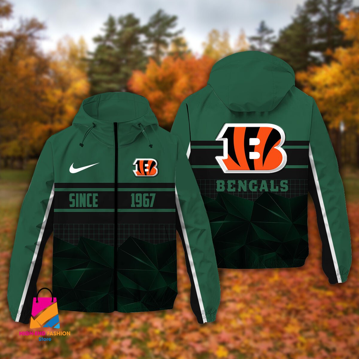 Cincinnati Bengals NFL Style Windbreaker Jacket For Fans
