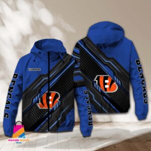 Cincinnati Bengals NFL Style Windbreaker Jacket For Fans