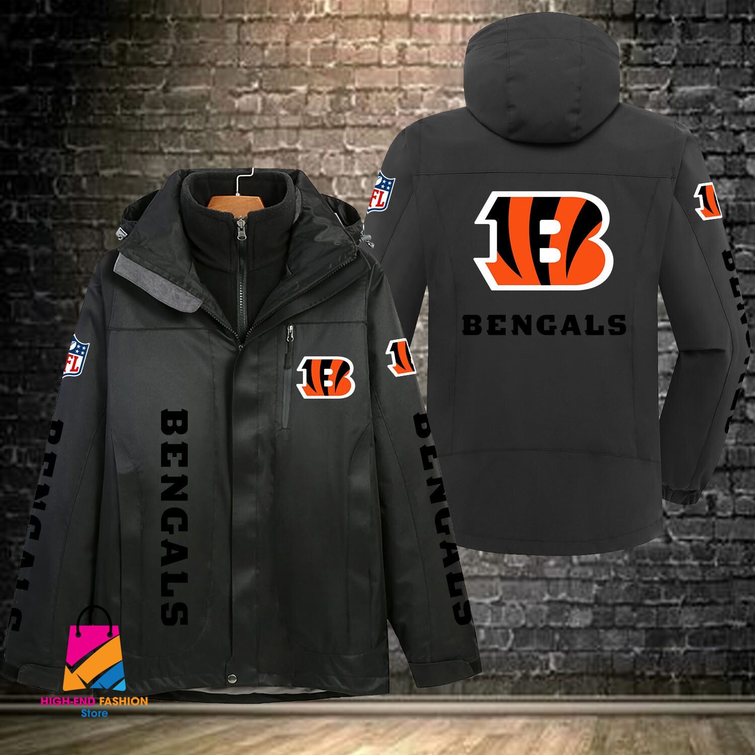 Cincinnati Bengals NFL Style Windbreaker Jacket For Fans