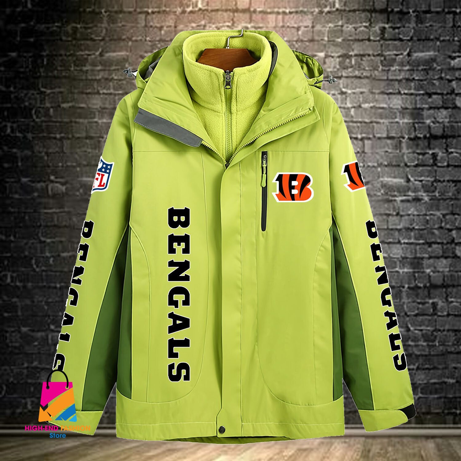 Cincinnati Bengals NFL Style Windbreaker Jacket For Fans