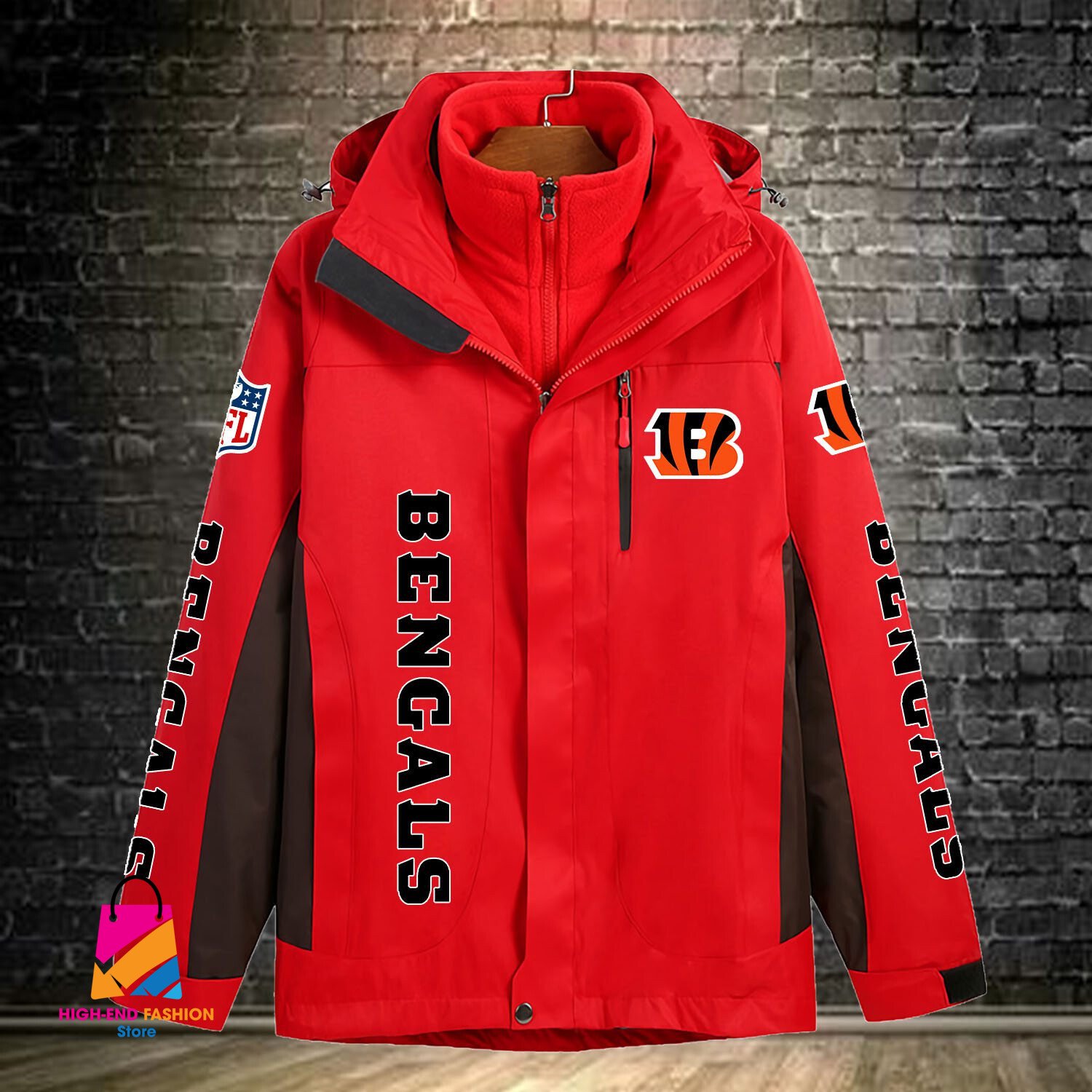 Cincinnati Bengals NFL Style Windbreaker Jacket For Fans