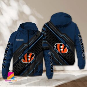 Cincinnati Bengals NFL Style Windbreaker Jacket For Fans
