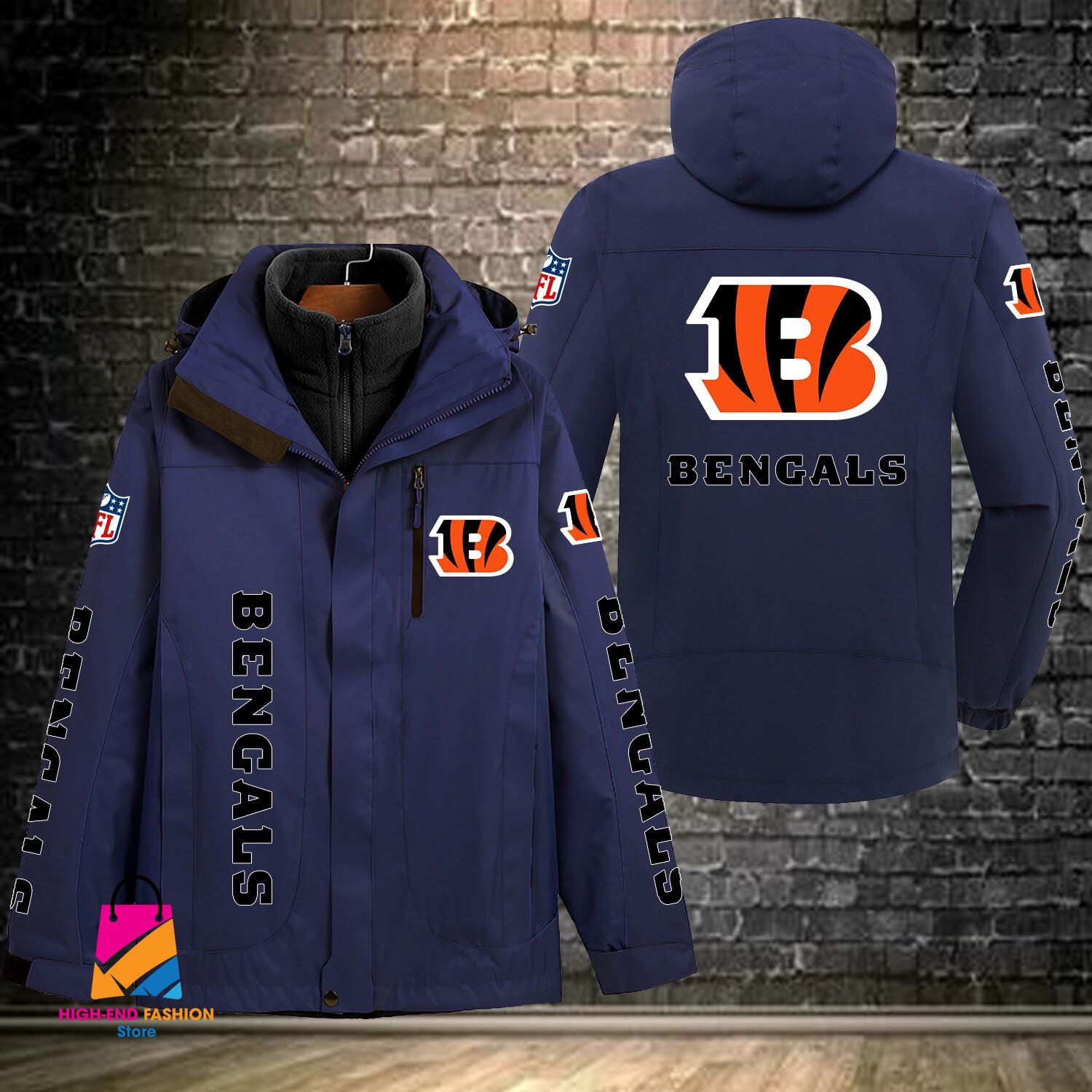 Cincinnati Bengals NFL Style Windbreaker Jacket For Fans