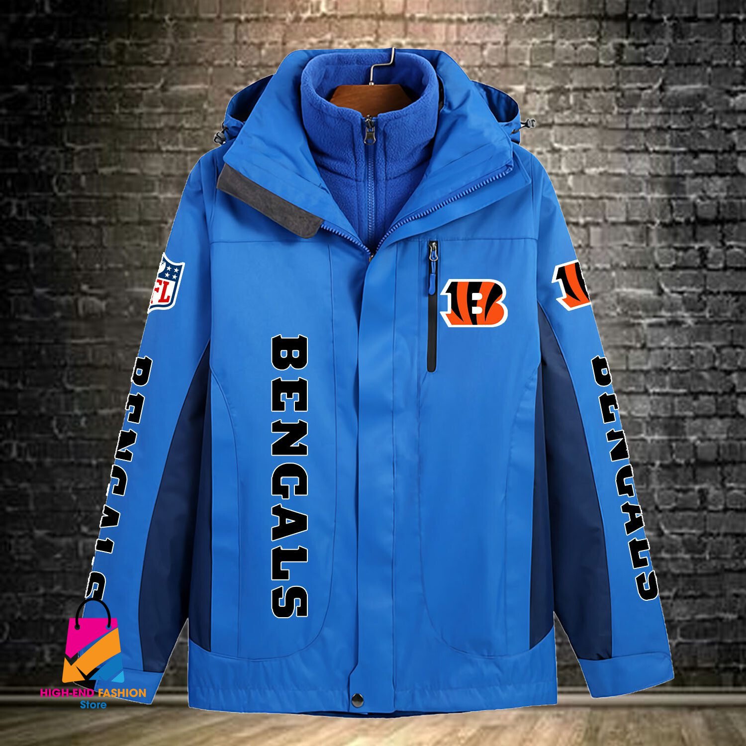 Cincinnati Bengals NFL Style Windbreaker Jacket For Fans