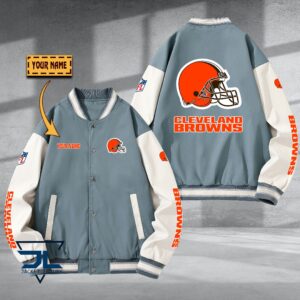 Cleveland Brown NFL Style Baseball Jacket For Fan