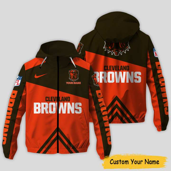 Cleveland Browns NFL Personalized Style Windbreaker Jacket For Fans