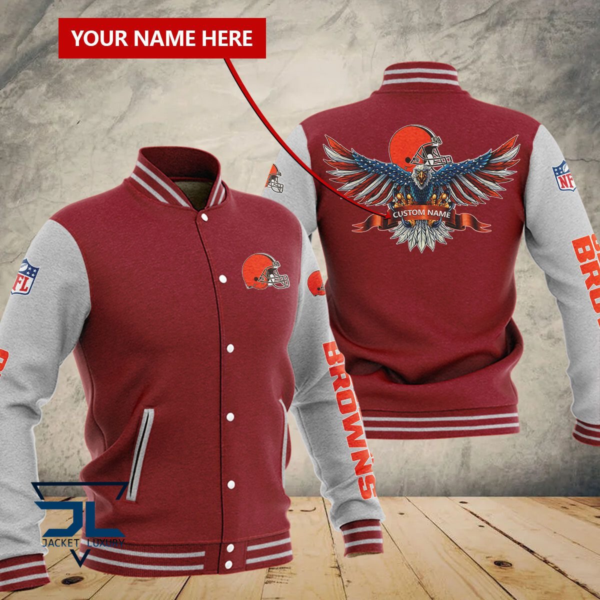 Cleveland Browns NFL Style Baseball Jacket For Fan
