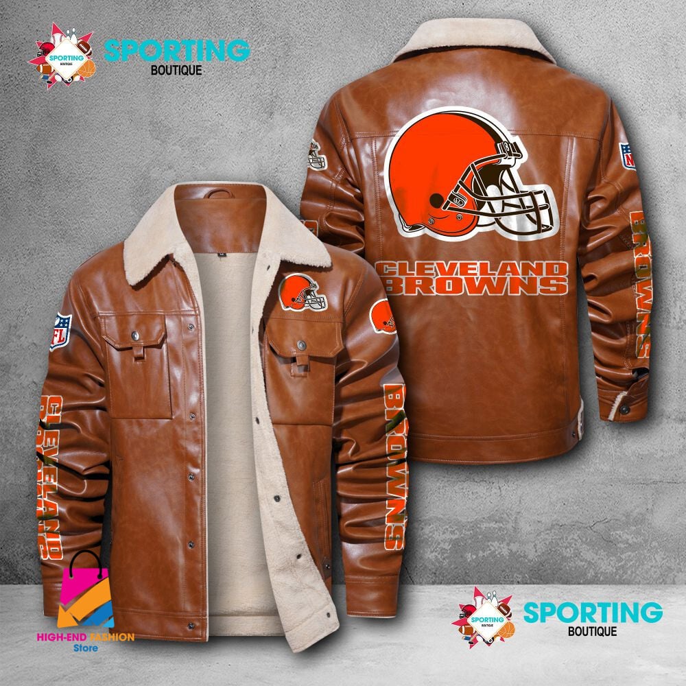 Cleveland Browns NFL Style Leather Jacket For Fans