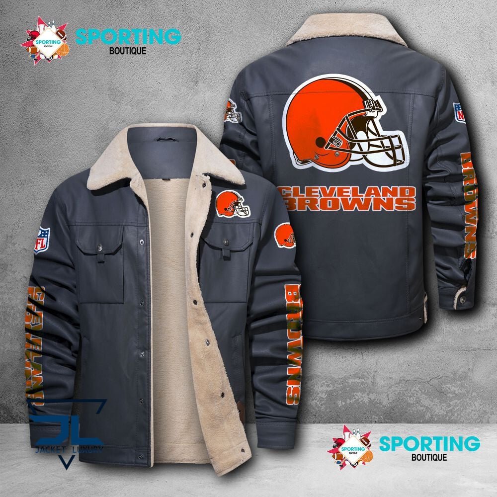 Cleveland Browns NFL Style Leather Jacket For Fans