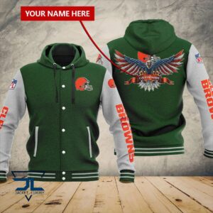 Cleveland Browns NFL Style Hooded Baseball Jacket For Fan