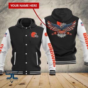 Cleveland Browns NFL Style Hooded Baseball Jacket For Fan