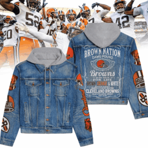 Cleveland Browns NFL Style Hooded Denim Jacket For Fans