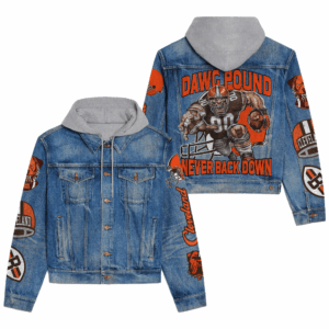 Cleveland Browns NFL Style Hooded Denim Jacket For Fans