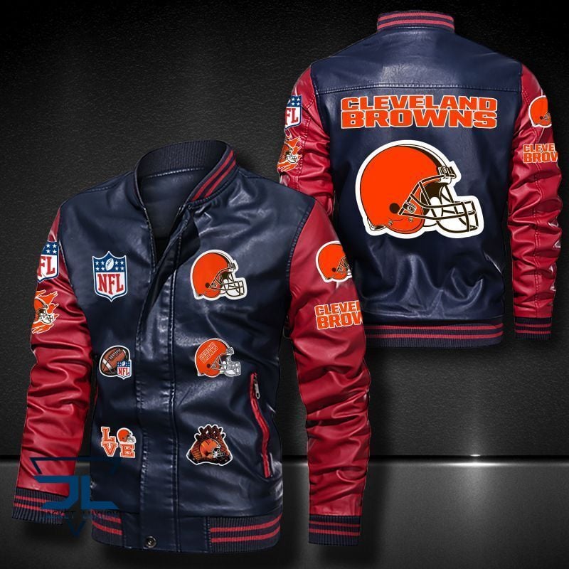 Cleveland Browns NFL Style Leather Jacket For Fan