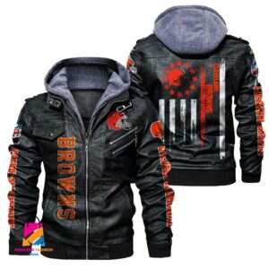 Cleveland Browns NFL Style Leather Jacket For Fan