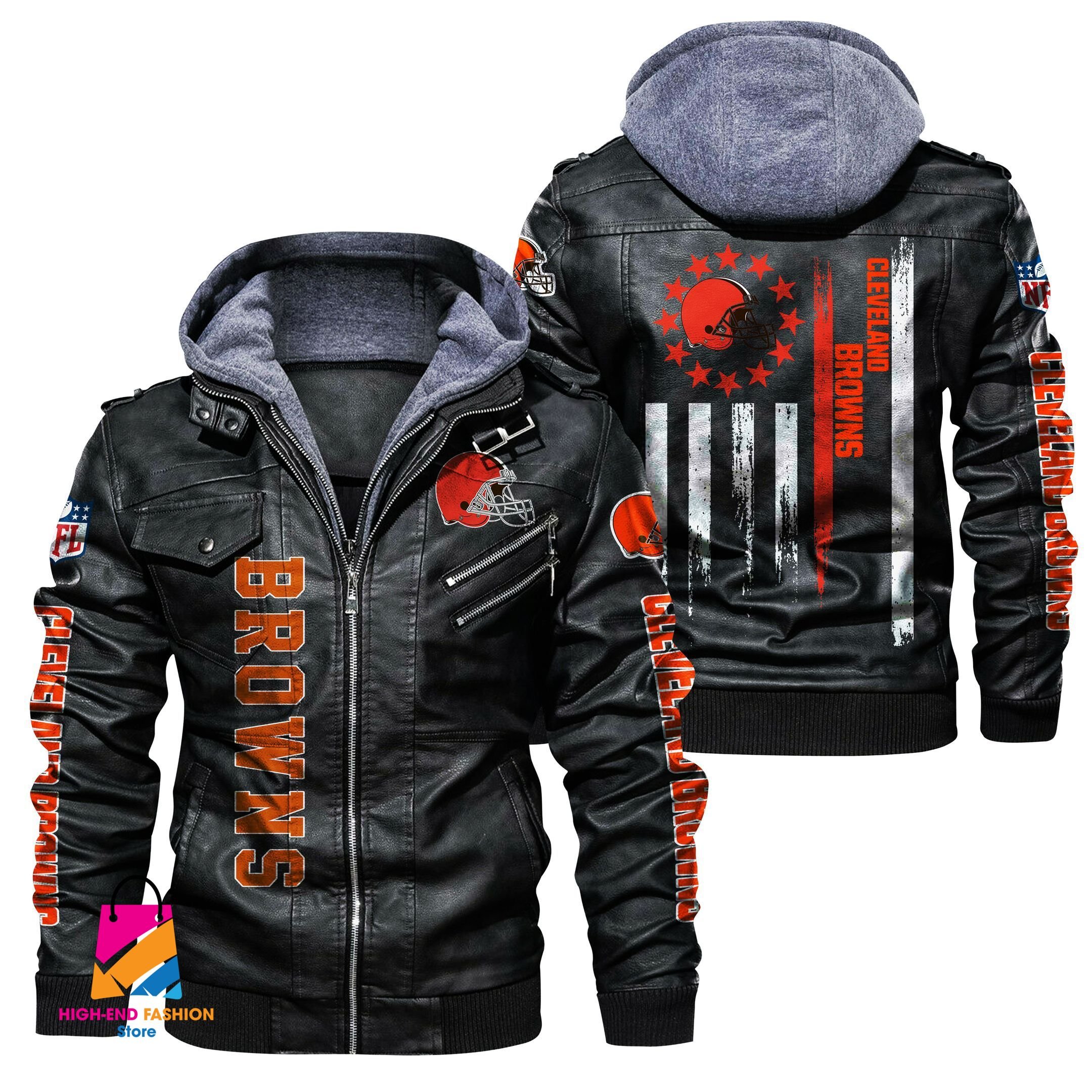 Cleveland Browns NFL Style Leather Jacket For Fan