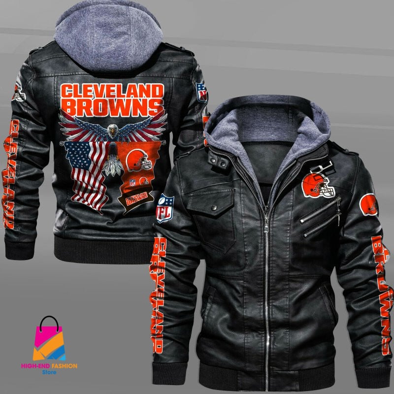 Cleveland Browns NFL Style Leather Jacket For Fan