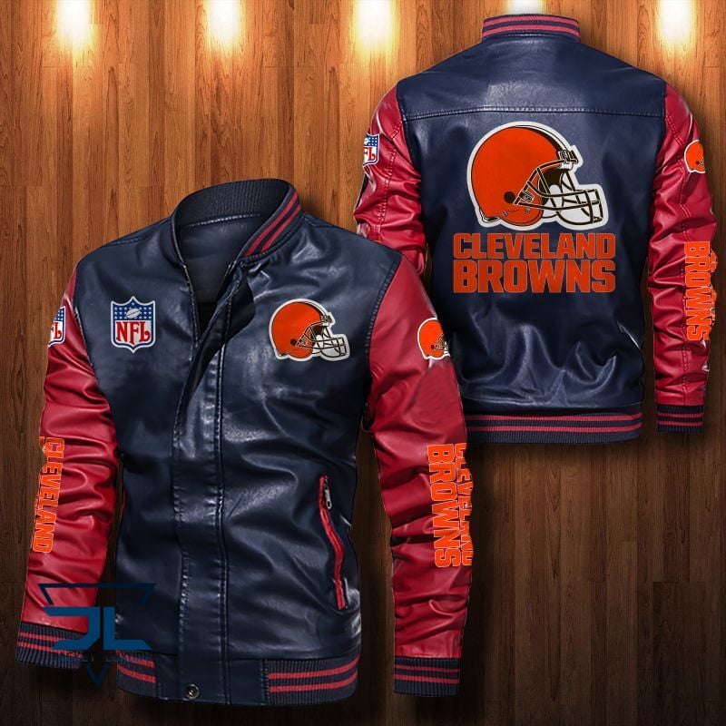 Cleveland Browns NFL Style Leather Jacket For Fan
