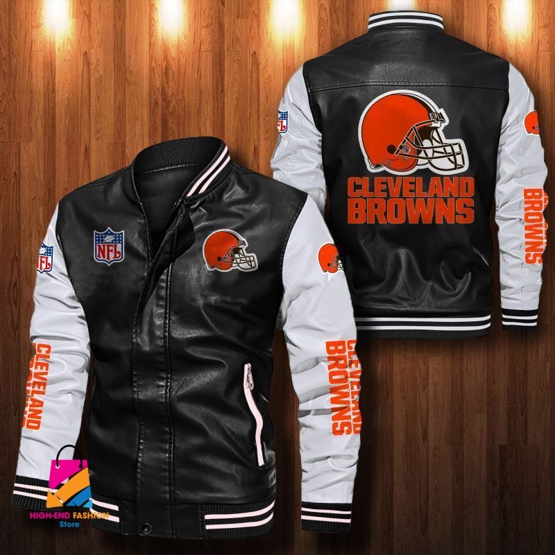 Cleveland Browns NFL Style Leather Jacket For Fan