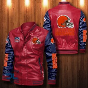 Cleveland Browns NFL Style Leather Jacket For Fan