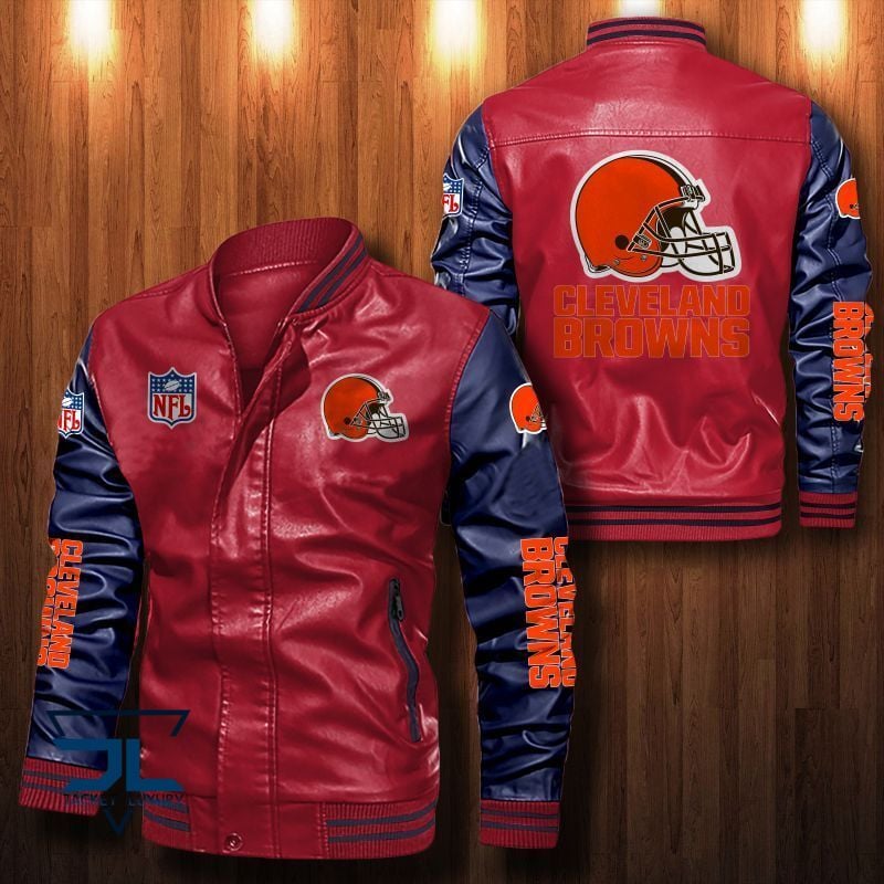 Cleveland Browns NFL Style Leather Jacket For Fan