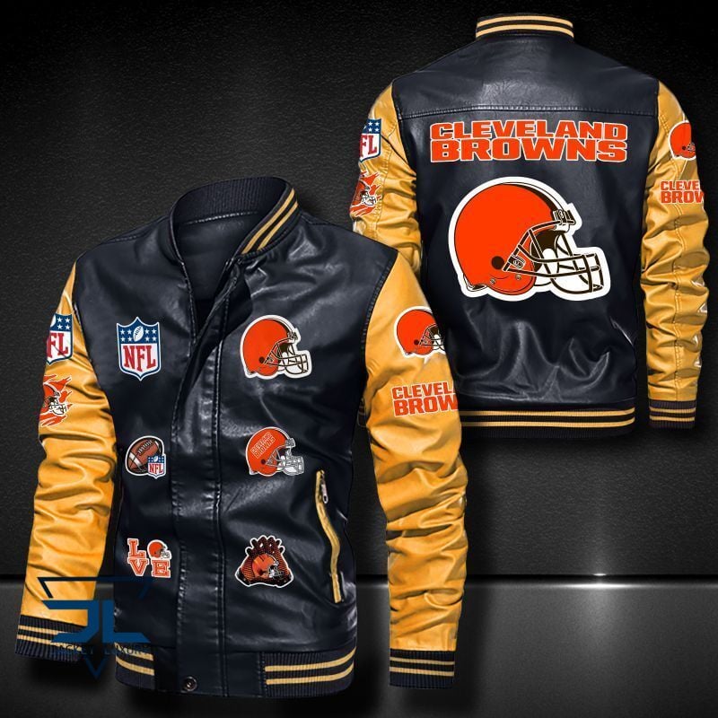 Cleveland Browns NFL Style Leather Jacket For Fan