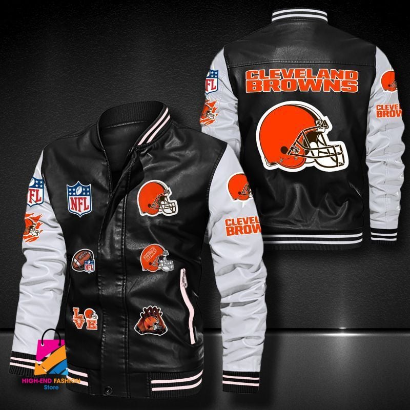 Cleveland Browns NFL Style Leather Jacket For Fan