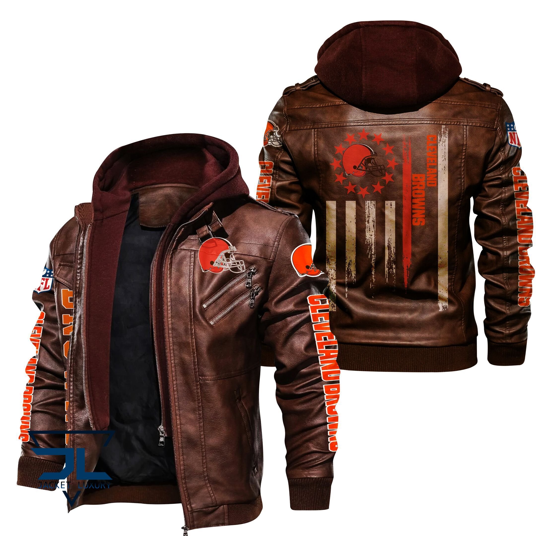 Cleveland Browns NFL Style Leather Jacket For Fan
