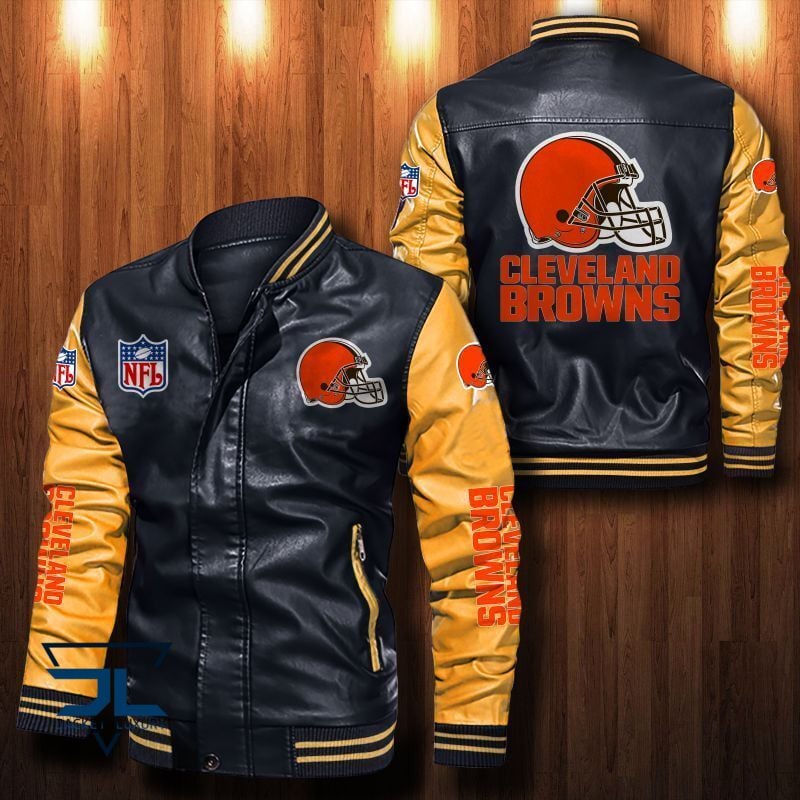 Cleveland Browns NFL Style Leather Jacket For Fan