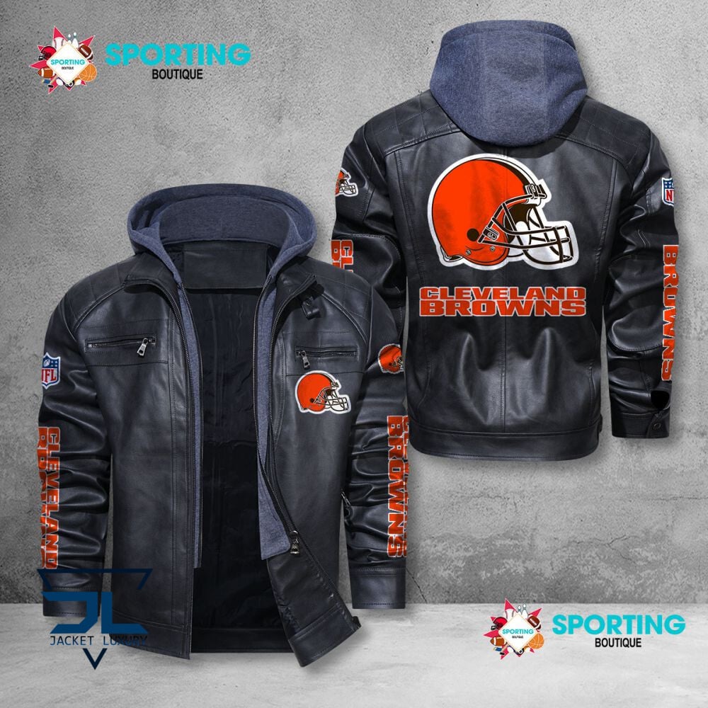 Cleveland Browns NFL Style Leather Jacket For Fans