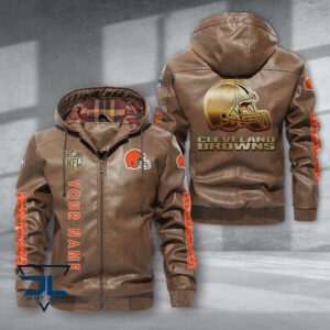 Cleveland Browns NFL Style Leather Jacket For Fans