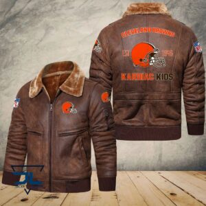 Cleveland Browns NFL Style Leather Jacket For Fans