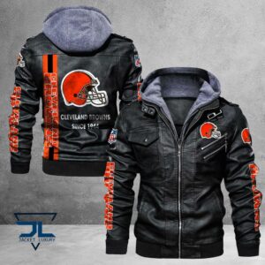 Cleveland Browns NFL Style Leather Jacket For Fans