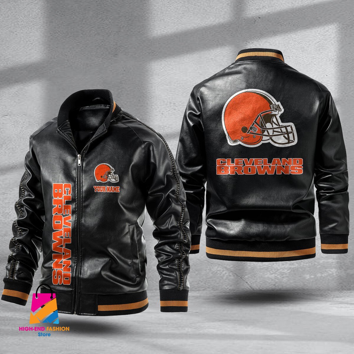 Cleveland Browns NFL Style Leather Jacket For Fans