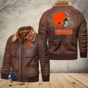 Cleveland Browns NFL Style Leather Jacket For Fans