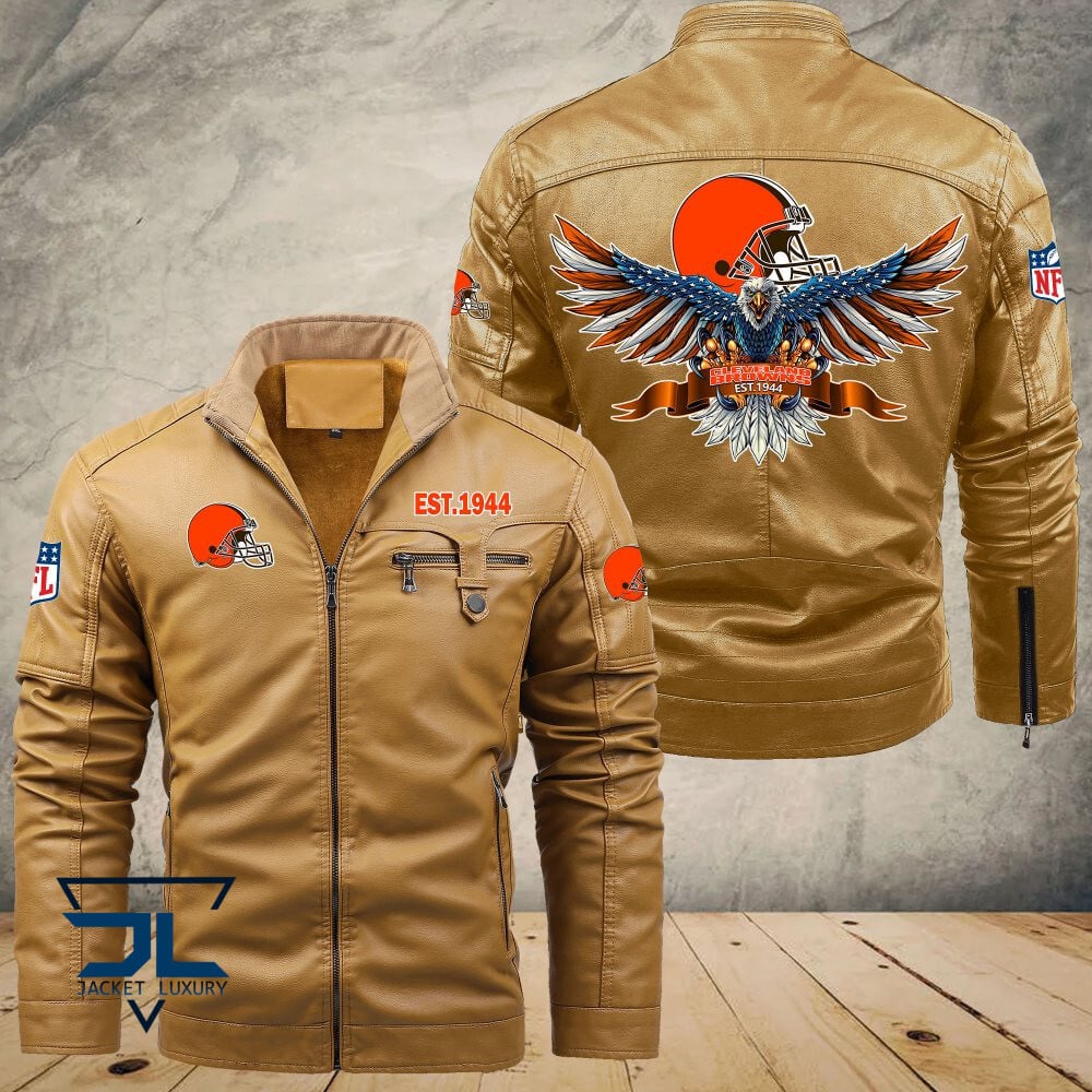 Cleveland Browns NFL Style Leather Jacket For Fans