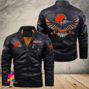 Cleveland Browns NFL Style Leather Jacket For Fans