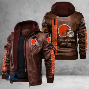 Cleveland Browns NFL Style Leather Jacket For Fans
