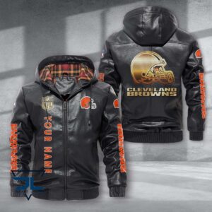Cleveland Browns NFL Style Leather Jacket For Fans