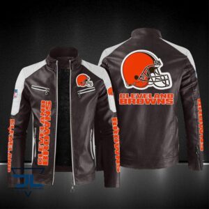 Cleveland Browns NFL Style Leather Jacket For Fans