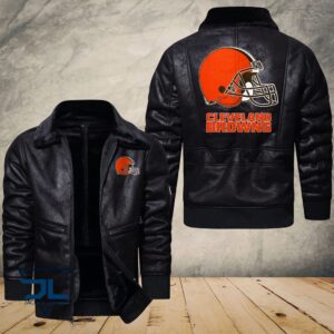 Cleveland Browns NFL Style Leather Jacket For Fans