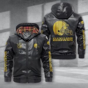 Cleveland Browns NFL Style Leather Jacket For Fans
