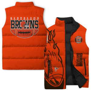Cleveland Browns NFL Style Sleeveless Puffer Jacket For Fans