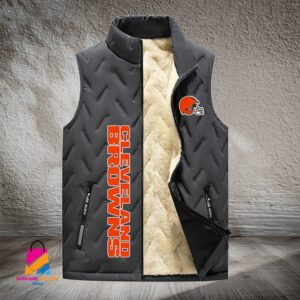 Cleveland Browns NFL Style Sleeveless Puffer Jacket For Fans