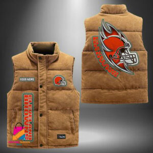 Cleveland Browns NFL Style Sleeveless Puffer Jacket For Fans